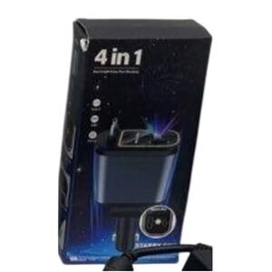 66 W Retractable USB-C Car Phone Charger with starlights